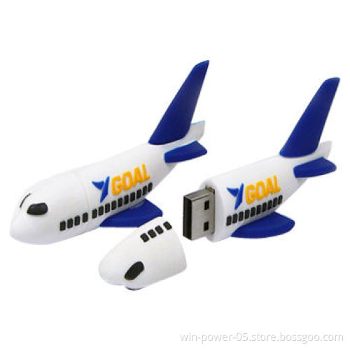 Promotional USB Flash Drives, Airplane-shaped, Customized Logos are Welcome